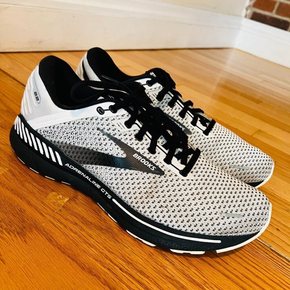 Brooks Adrenaline GTS 22 Mens 10.5 Wide Shoes Gray Running Walking Gym Lace Up - Picture 5 of 16